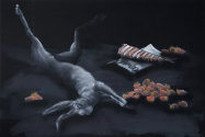 Vanitas Stilleben, 2016 , Acryl auf Leinwand, 100 x 150 cm