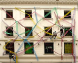 Installation Artweek Hamburg, 2012, Stahlgewebe, 11 X 14 M