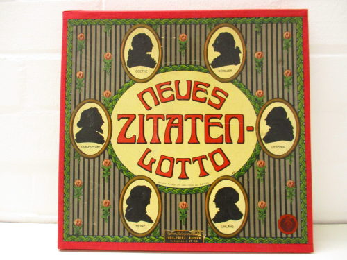 Sala-Spiele mit Rotsiegel (Verlag), Neues Zitatenlotto, ca./ c. 1905