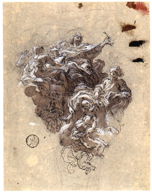 Giovanni Battista Gaulli (Künstler*in), Die vier Evangelisten, um 1675