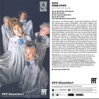 Flyer zu "Peer Gynt" von Henrik Ibsen. Premiere der Produktion des SeTA am 25.10.2017 im Juta,  ...