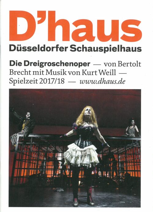 Programmheft zu "Die Dreigroschenoper" - Ein Stück mit Musik in einem Vorspiel und acht Bildern ...