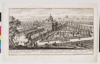 Veduta des Giardino dell Emint. Mosig. Cardinale Paolo Savelli Peretti verso Santa Maria Maggiore