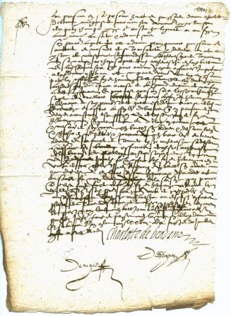 Brief von Charlotte de Beaune-Semblançay, comtesse de Sauve an Unbekannt