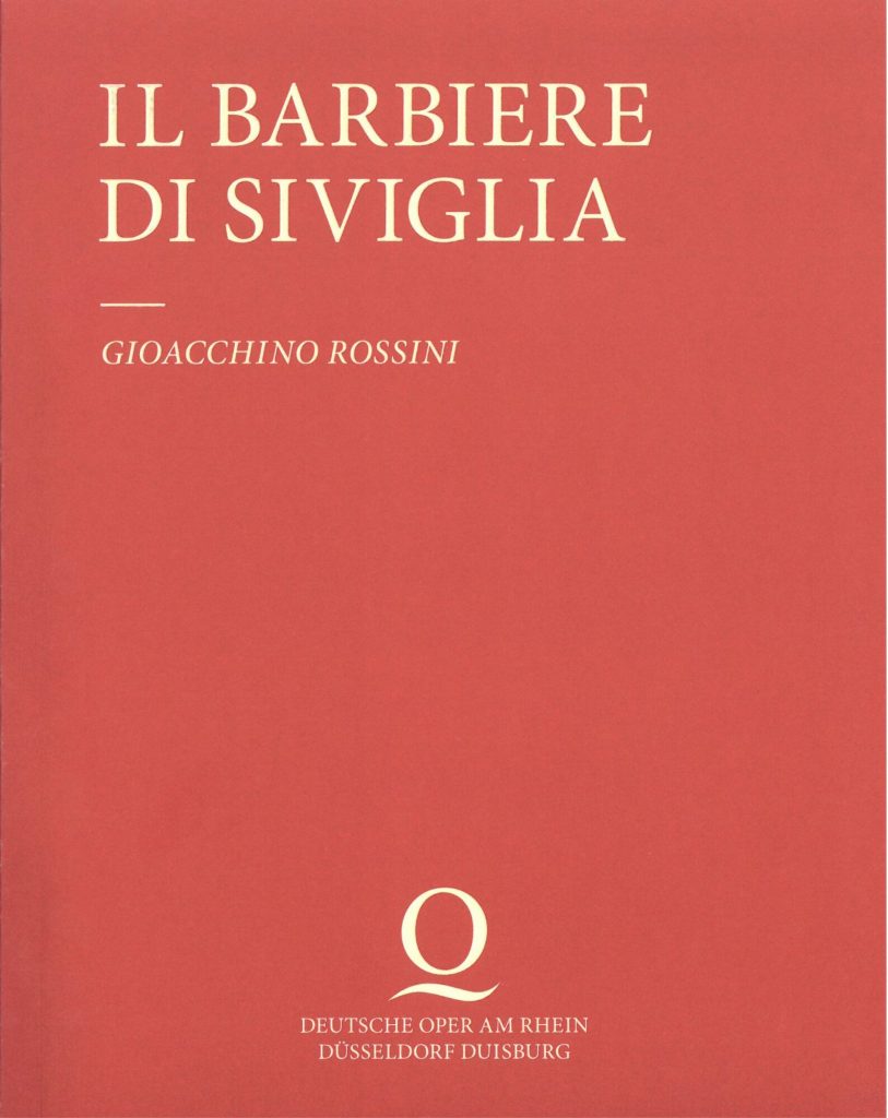 Programmheft zu "Il barbiere di Siviglia" von Giachhino Rossini, Premieren an der Deutschen Ope ...