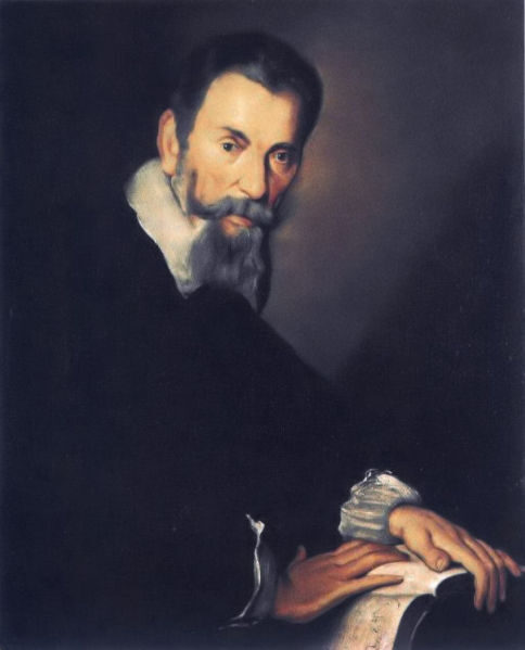 Kopie eines Portraits von Claudio Monteverdi von Bernardo Strozzi in der Gallerie dall'Accademi ...