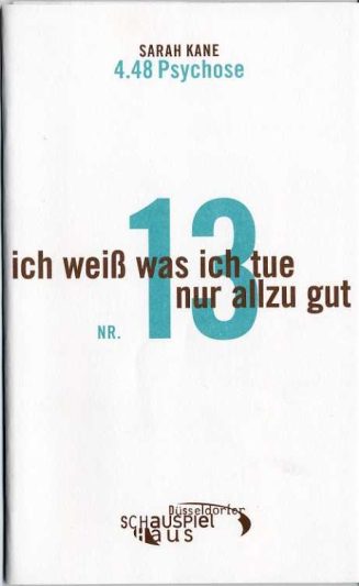 Programmheft "4.38 Psychose" von Sarah Kane