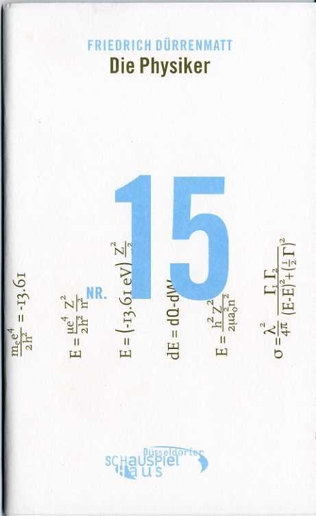 Programmheft "Die Physiker" von Friedrich Dürrenmatt. Premiere am 10.10.2002. Düsseldorfer Scha ...