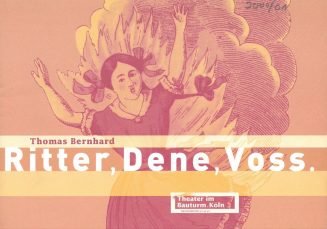 Programmheft (Umschlag) zu "Ritter, Dene, Voss" von Thomas Bernhard. Premiere: 27. Januar 2001  ...