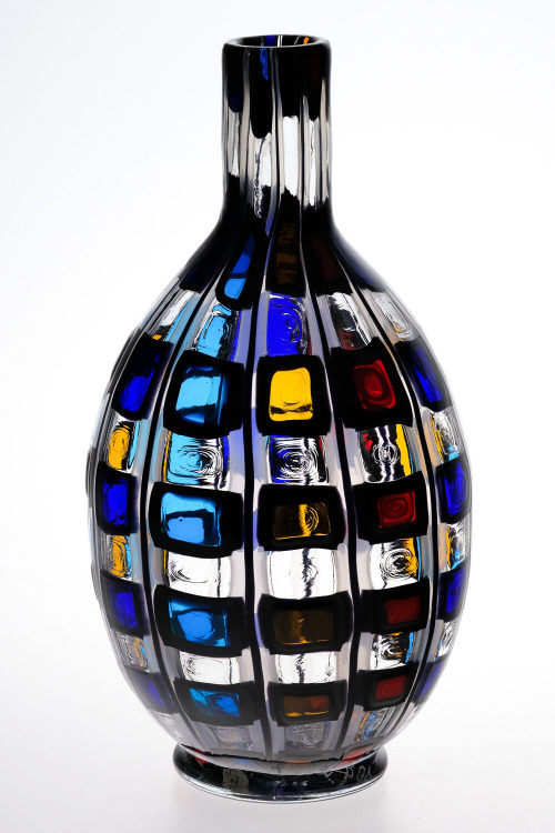 Adriano Dalla Valentina (Hersteller*in), Vase "Diamantati", um 1990