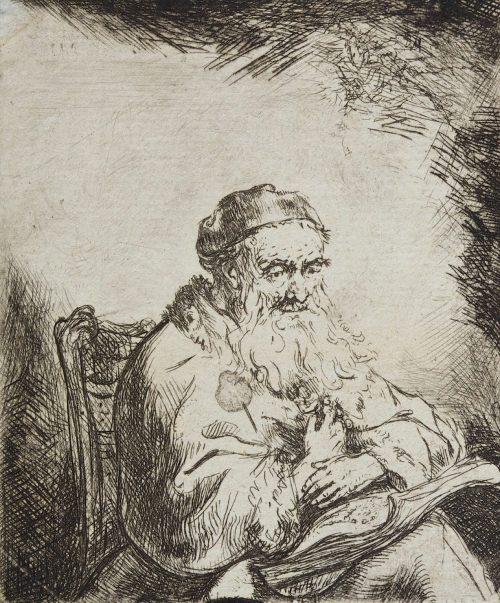 Ferdinand Bol (Künstler*in), Sitzender alter Mann mit Buch, 1626–1680