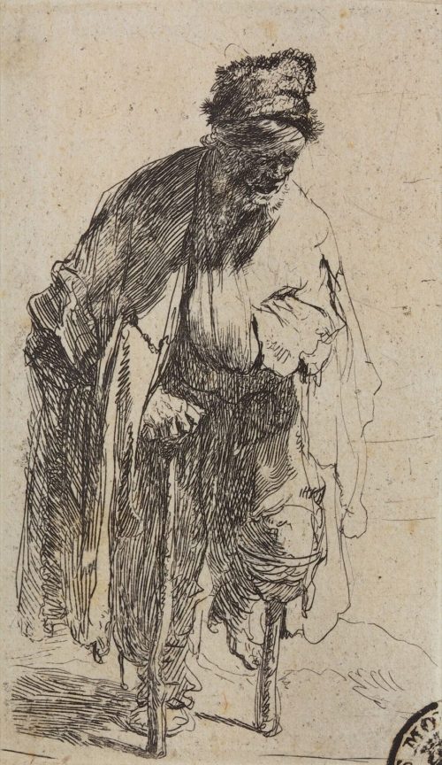 Rembrandt Harmenszoon van Rijn (Künstler*in), Der Bettler mit dem Holzbein, um 1630