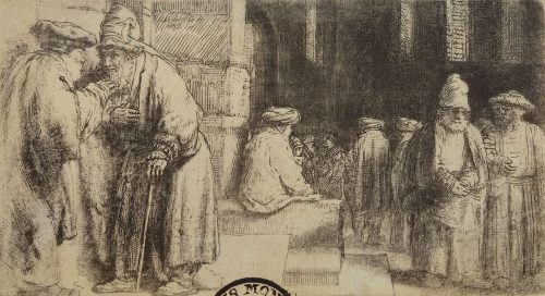 Rembrandt Harmenszoon van Rijn (Künstler*in), Juden in der Synagoge, 1648