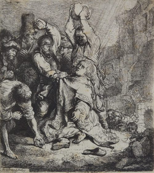 Rembrandt Harmenszoon van Rijn (Künstler*in), Die Steinigung des hl. Stephanus, 1635