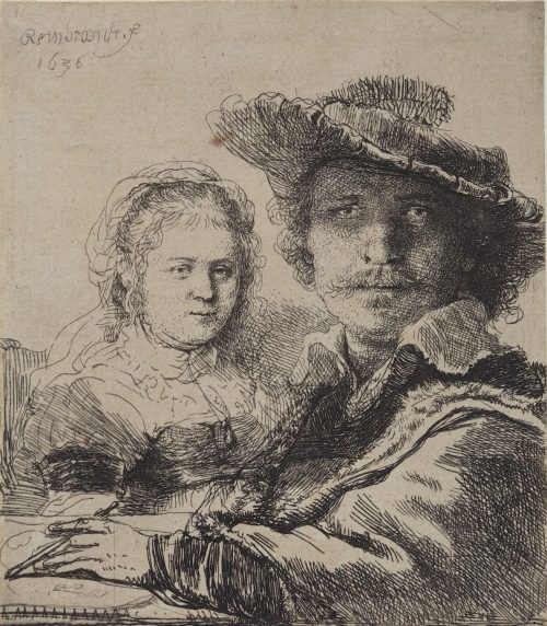 Rembrandt Harmenszoon van Rijn (Künstler*in), Selbstportrait mit Saskia, 1636