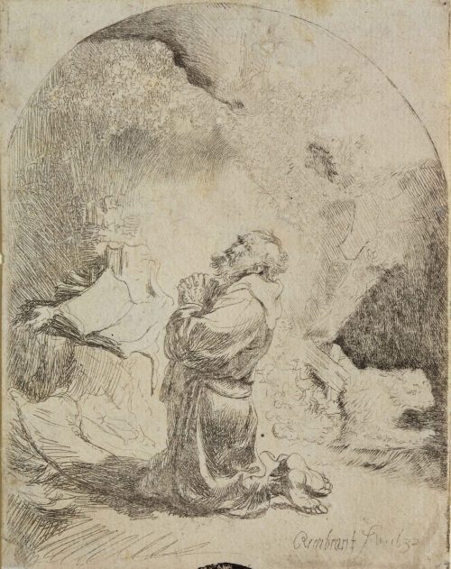 Rembrandt Harmenszoon van Rijn (Künstler*in), Der hl. Hieronymus, betend, 1632