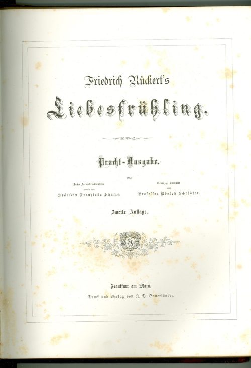 Titelblatt von Friedrich Rückert's Liebesfrühling