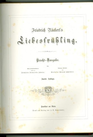 Titelblatt von Friedrich Rückert's Liebesfrühling