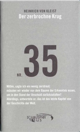 Programmheft "Der zerbrochne Krug" von Heinrich von Kleist. Premiere am 13.12.2003 im Großen Ha ...