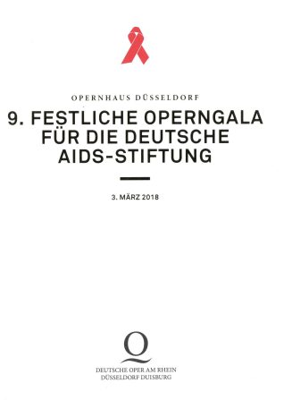 Programmheft zur 9. Festlichen Operngala für die Deutsche AIDS-Stiftung. 3. März 2018, Opernhau ...