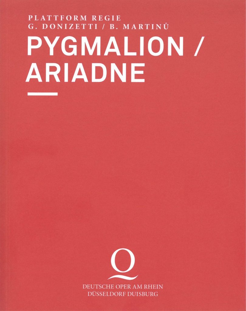 Programmheft zu "Pygmalion" von Gaetano Donizetti / "Ariadne" von Bohuslav Martinu. Premiere an ...