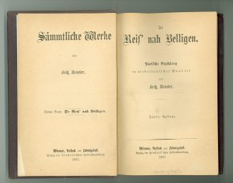 Titelblatt von Reuters Sämtliche Werke ; Dritter Band