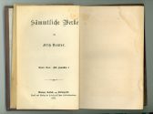 Gesamttitelblatt von Reuters Sämtliche Werke ; Vierter Band