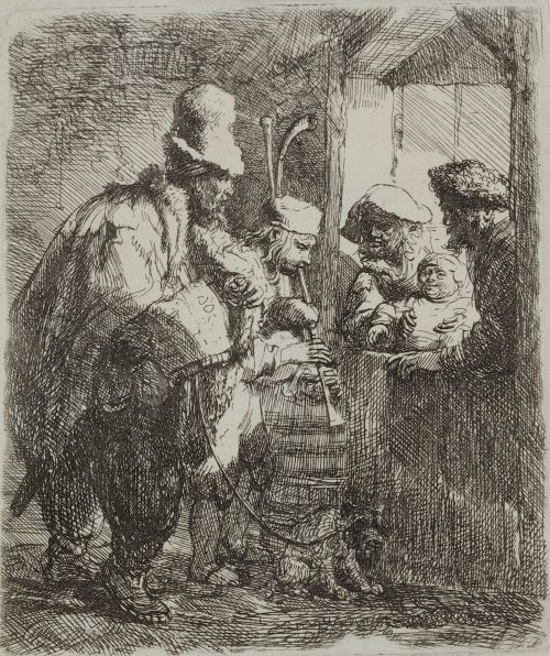 Rembrandt Harmenszoon van Rijn (Künstler*in), Die wandernden Musikanten, um 1635