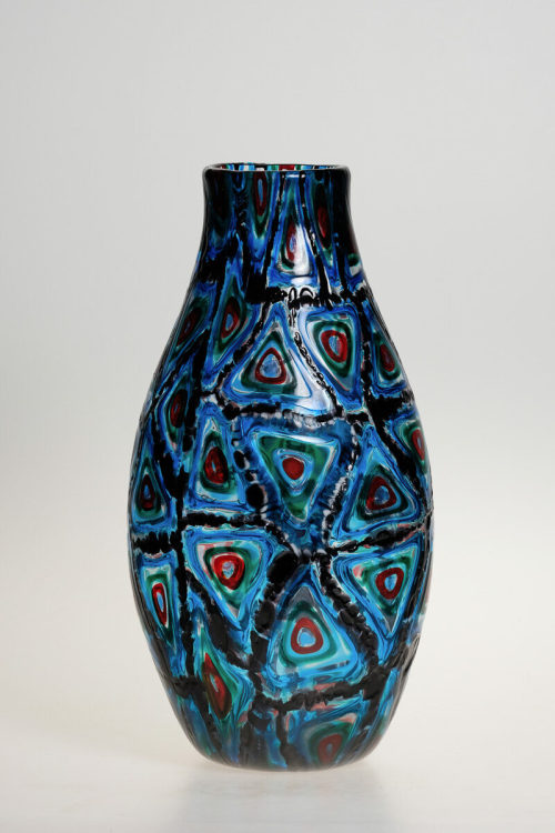 Ermanno Toso (Ausführung), "murrine"-Vase, zwischen 1960 und 1973