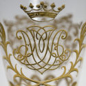 Deckelpokal, Detail mit Monogramm