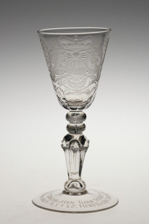 Johann Georg Müller (Künstler*in), Pokal mit Hirsch und Monogramm CL, datiert 1726