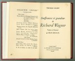 Titelblatt von Manns Souffrances et Grandeur de Richard Wagner