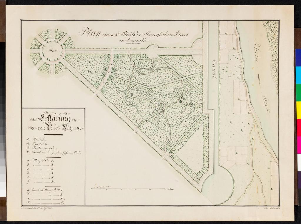 Plan eines 8ten Theils des herzoglichen Parcs zu Benrath.