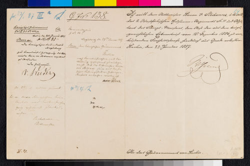 Entlassungsurkunde Armand von Ardenne