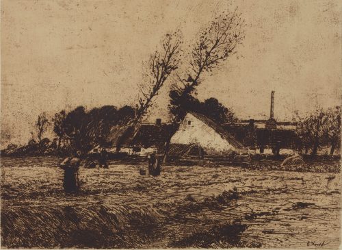 Eugen Kampf (Künstler*in), Flandrische Landschaft, 1900