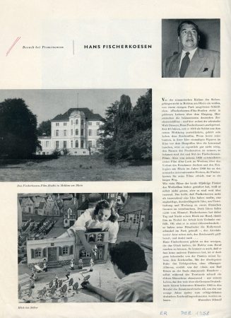 Besuch bei Prominenten - Hans Fischerkoesen (Er, Dez. 1958)