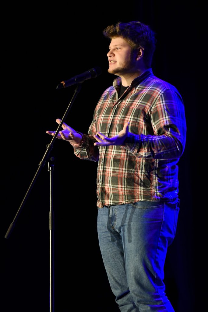 Jan Philipp Zimny bei Tegtmeiers Erben 2015 im Kulturzentrum Herne.