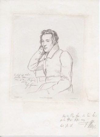 Heinrich Heine. Radierung von E. Mandel nach der Zeichnung von Franz Kugler