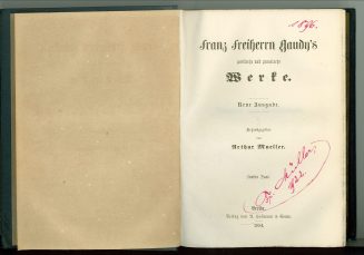 Titelblatt von Franz Freiherrn Gaudy's poetische und prosaische Werke. Fünfter Band