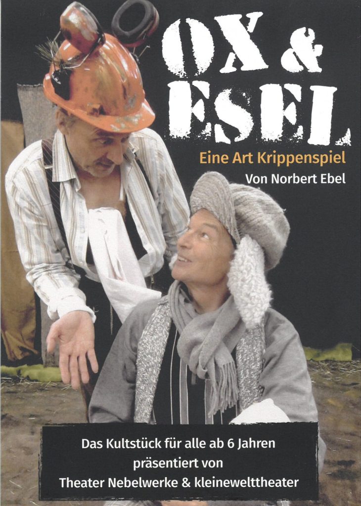 Einladungskarte zu "Ox & Esel" - Eine Art Krippenspiel von Norbert Ebel. Premiere am 23.11.2018 ...