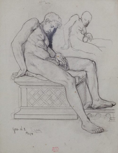 Carl Gehrts (Künstler*in), Figurenstudie zum Gastmahl des Gero, 1879