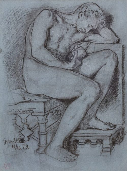 Carl Gehrts (Künstler*in), Figurenstudie zum Gastmahl des Gero, 1879