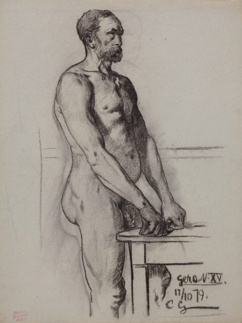 Carl Gehrts (Künstler*in), Figurenstudie zum Gastmahl des Gero, 1879