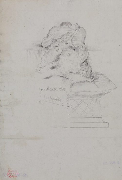 Carl Gehrts (Künstler*in), Figurenstudie zum Gastmahl des Gero, 1879