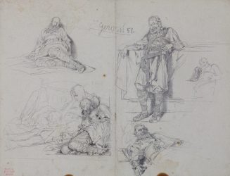 Figurenstudien zum Gastmahl des Gero