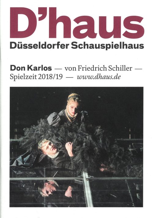 Programmheft zu "Don Karlos" von Friedrich von Schiller. Premiere am 14.12.2018 im Central, Gro ...