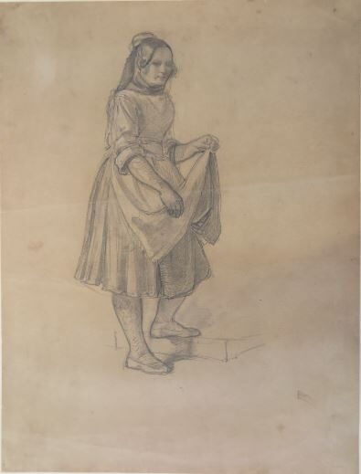 Jakob Fürchtegott Dielmann (Künstler*in), Zwei Frauenstudien, um 1842