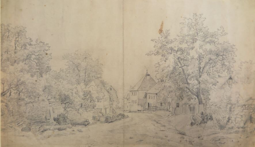 Dorfstraße (Partie aus dem Odenwald)