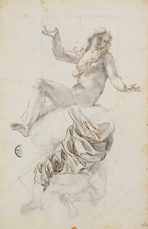 Giovanni Battista Gaulli (Künstler*in), Studie zur Gestalt der Verità, 1693