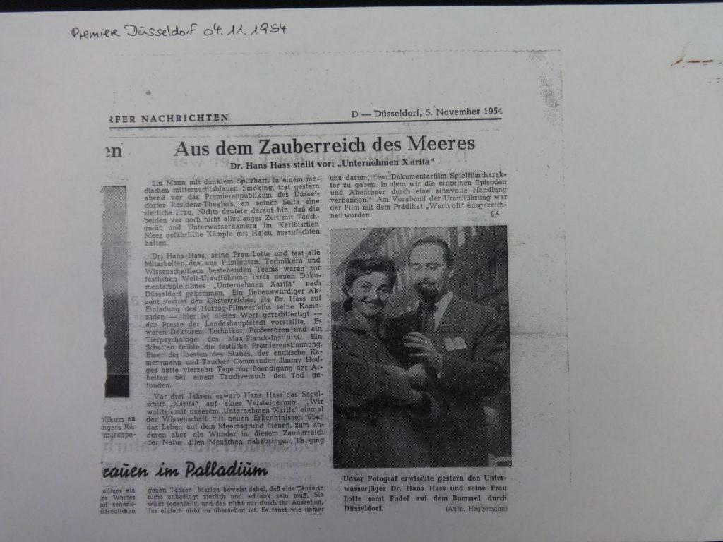 Fotokopien von historischen Zeitungsausschnitten, 1954